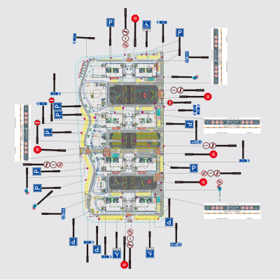 图纸设计、交通设施与车库地坪一体化